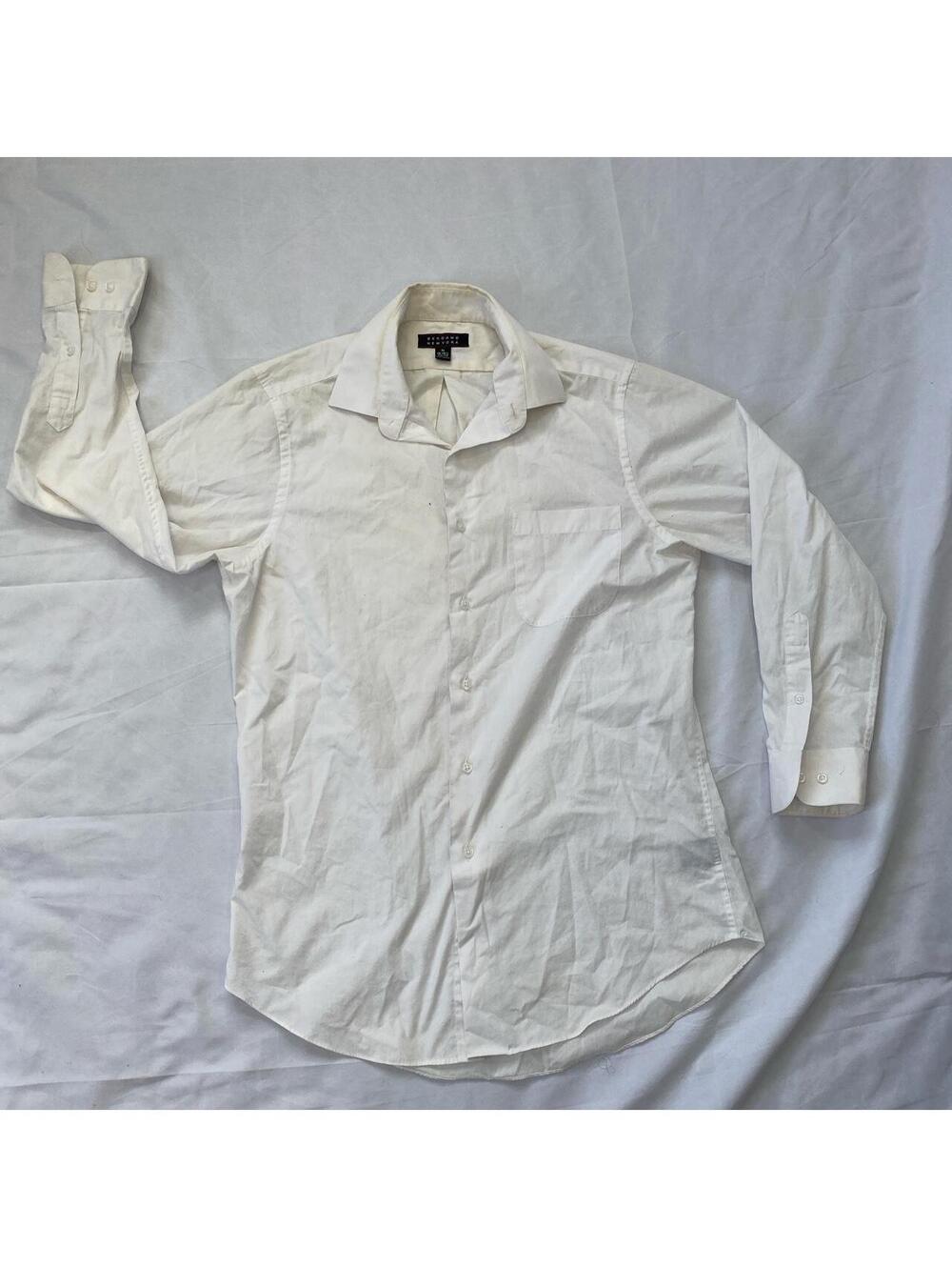 Bergamo New York men’s white long sleeve dress shirt.